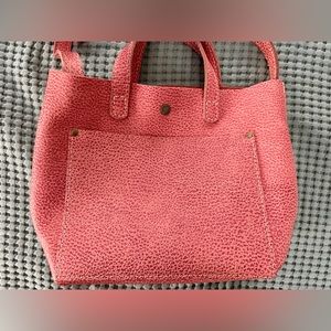 Portland Leather Goods Mini Crossbody Flamingo Pink